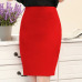 Fashion Summer 2018 Women Skirt Black Plus Size High Waist Work Slim Pencil Skirt Red Open Fork Sexy Office Lady Skirts Female