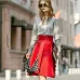 Femininas Fashion Elegant Solid Long Skirts 2018 Street Style Autumn Women's Solid Black Casual High Waist Vintage Midi Skirt