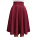 Femininas Fashion Elegant Solid Long Skirts 2018 Street Style Autumn Women's Solid Black Casual High Waist Vintage Midi Skirt