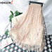 Floral Embroidery A-line Tutu Lace Mesh Skirt Women Elegant Tulle Long Pleated Skirt Women Midi Skirt Summer Hot Sale