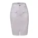 GLO-STORY 2018 Fashion Summer Women Denim Pencil Split Skirt High Waist Sexy Work Wear Ladies Skirts  WQZ-1803