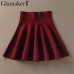 Glamaker Draped knitted short skirts women spring pleated mini skirt Elegant high waist female a-line streetwear summer skirt