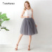 Gothic 5 Layers 65cm Mix Colors Tutu Tulle Skirt Women Streetwear High Waist Pleated Midi Skirts spudniczki jupe rokken faldas