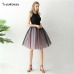 Gothic 5 Layers 65cm Mix Colors Tutu Tulle Skirt Women Streetwear High Waist Pleated Midi Skirts spudniczki jupe rokken faldas