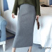 Hanyiren Pencil Skirt High Waist 2018 Autumn Winter Women Elegant Knitted Bodycon Skirt Black Solid Ladies Office Wear Skirts