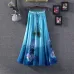 Harajuku Vintage Maxi Skirts Women Solid Boho Chiffon Saia Longa Summer Tulle Casual Bohemian Long Skirts Woman Clothing