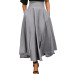 High Waist Pleated A Line Skirts Womens Vintage Pocket Skirt Ladies Maxi Skirt Belted Saia Midi Faldas Mujer harajuku kawaii