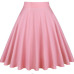 High Waist Runway Pleat Skirt Black Knee Length Flared Skirts Retro Vintage 50s Rockabilly Swing Skirts Women Faldas Saia Jupe