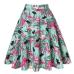 High Waist Runway Pleat Skirt Black Knee Length Flared Skirts Retro Vintage 50s Rockabilly Swing Skirts Women Faldas Saia Jupe