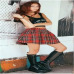 High quality school uniform skirt fashion plaid short skirt pleated cotton skirt women casual Japanese preppy mini skirt