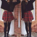 High quality school uniform skirt fashion plaid short skirt pleated cotton skirt women casual Japanese preppy mini skirt