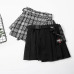 Hot Sale A-line Women Sexy Mini Skirt Plaid Street Style Women Side Pockets Design Mini Pleated Skirt