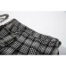 Hot Sale A-line Women Sexy Mini Skirt Plaid Street Style Women Side Pockets Design Mini Pleated Skirt