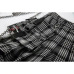 Hot Sale A-line Women Sexy Mini Skirt Plaid Street Style Women Side Pockets Design Mini Pleated Skirt