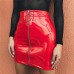 Hot Selling Sexy Women Bandage PU Leather Mini Skirts Zipper Style High Waist Sexy Skirts Clothes For Ladies