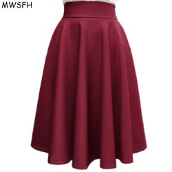 In The Autumn Winter Grown Place Umbrella Skirt Retro Waisted Body Skirt New Europe And The Code Word Pleated Skirt for Female