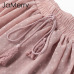 JaMerry Boho print mini short women skirt High waist polka dot tassel A line summer holiday  skirt Sexy ruffle beach skirts