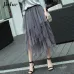 Jielur Black Gray Women Skirt Irregular Sexy Saia Pure Color Harajuku Female Skirts Vogue Vintage Jupe Longue Fashion Chic Saias