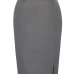 KK work wear pencil skirts Womens Solid Color split Belt sashes Decorated Hip wrap Bodycon Skirt sexy elegant chic office skirts