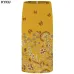 KYKU Flower Skirts Women Black Colorful Party Skirts Casual Retro Leaf Floral 3d Print Skirt Pencil Funny Ladies Skirts Womens