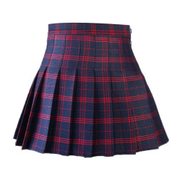 Korean Style Women Pleated Skirt Summer High Waist Japanese Sweets Plaid Mini Skirt School Girl Saia Colegial Jupe Plisse Femme