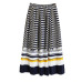 LANMREM 2019 spring Fashion New Black White Dot Contrast Color Pleated Elastic High Waist Skirt All-match Female's Bottoms YF129