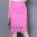 Lace Skirt Women Elegant Summer High Waist Pencil Skirts 2018 Fashion Korean Style Hollow Out 2017 Office Ladies Female Clothing