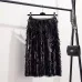 Marwin 2018 New-Coming Autumn Winter Sequins Skirts Fashion Beading Knee-Length Empire Sexy Club Christmas Skirts