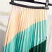 Marwin 2019 New-coming Spring Rainbow Discoloration Silk surface Retro Women Skirts High Street Style A-Line Striped Skirts