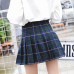 Mini Skirt 2018 Autumn Clothes New Arrivals Red And Blue Plaid A Line Pleated Skirt Women Korean Fashion High Waist Skirts Women