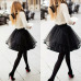 Mini short Puffy Black tulle Skirt With Ruffles Fashion sexy tutu 62 colours Woman Midi Elastic waist skirt puls size 2019