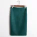 Multi colors 2017 Women Skirt Winter Solid Suede Work Wear Package Hip Pencil Midi Skirt Autumn Winter Bodycon Femininas SP012
