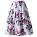 Neophil 2019 Retro Fashion Women Black White Pleated Flower Floral Print High Waist Midi Ball Gown Flare Short Skirts Saia S1225