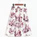 Neophil 2019 Retro Fashion Women Black White Pleated Flower Floral Print High Waist Midi Ball Gown Flare Short Skirts Saia S1225