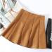 Neophil 2019 Winter Women Mini Pleated Suede Skirts Preppy Style Falda Plisada High Waist School Girls Skater Short Skirt S1806