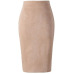 Neophil 2019 Winter Women Suede Midi Pencil Skirt High Waist Gray Pink XXL Sexy Style Stretch Wrap Ladies Office Work Saia S1009