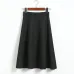 Neophil Women Suede High Waist Midi Skirt 2019 Winter Vintage Style Pleated Ladies A Line Black Flare Skirt Saia Femininas S1802