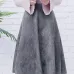 Neophil Women Suede High Waist Midi Skirt 2019 Winter Vintage Style Pleated Ladies A Line Black Flare Skirt Saia Femininas S1802