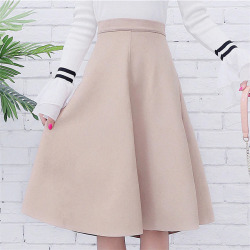 Neophil Women Suede High Waist Midi Skirt 2019 Winter Vintage Style Pleated Ladies A Line Black Flare Skirt Saia Femininas S1802