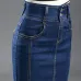 New 2017 Denim Skirt Women Plus Size Casual High Waist Denim Skirts Pencil Patchwork Stretch Slim Hip jean Skirt Long 8XL