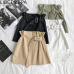 New 2019 Autumn Winter Women Fashion Casual Office Ladies A-Line Irregular Asymmetrical Buttons High Waist Mini Skirt SK2708