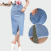 New 2019 Spring Summer Package Hip Skirt Slit Jeans Skirts Women Step Denim Skirt Slim Female Lady Waist Skirts Long skirts