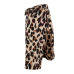 New Fashion Women Leopard Skirt Slim Wrap Asymmetric Bandage Lace Up Side Split Gypsy Drape Bodycon Midi Skirts Bottom