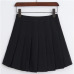 New Spring high waist ball pleated skirts Harajuku Denim Skirts solid a-line sailor skirt Plus Size Japanese school uniform