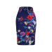 New arrival blue Flower print women pencil skirts lady midi saias female black faldas girls slim bottoms M-XXL free shipping