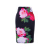 New arrival blue Flower print women pencil skirts lady midi saias female black faldas girls slim bottoms M-XXL free shipping