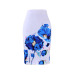 New arrival blue Flower print women pencil skirts lady midi saias female black faldas girls slim bottoms M-XXL free shipping