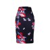 New arrival blue Flower print women pencil skirts lady midi saias female black faldas girls slim bottoms M-XXL free shipping