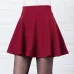 New short skirts womens 2019 new style casual vintage girls skirts for school red pleated mini skater skirt high waist plus size