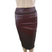 Newly Women High Waist Faux Leather Pencil Skirt Bodycon Skirt Solid Sexy OL Office Skirts